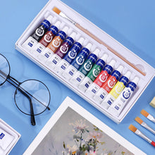 Load image into Gallery viewer, 12/24/36colors Watercolor Paint Set in Tubes Art Academy Gouache Pigment Kit 5ml/Tube Watercolor Pigment for Artistic Students Beginners
