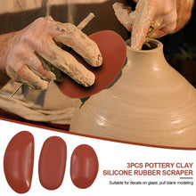 Load image into Gallery viewer, 3pcs Pottery Clay Rubber Scraper DIY Sculpture Ceramic Clay Trimming Sculpture Shaping Tools Filming Scraper
