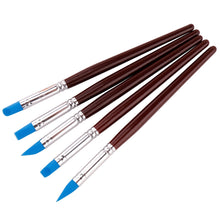 Load image into Gallery viewer, 5pcs/set Pottery Clay Soft Embossing Pen Sculpture Plastic Craft Texture Trimming Tools Painting Drawing Blank Brushes
