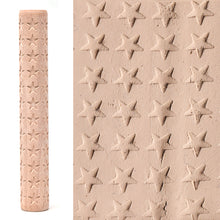 Load image into Gallery viewer, Wooden Texture Rolling Pin Ceramic Pottery Art Embossed Rod Flower Pattern Mud Embossing Rolling Stick DIY Clay Craft Tool
