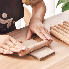 Load image into Gallery viewer, Wooden Texture Rolling Pin Ceramic Pottery Art Embossed Rod Flower Pattern Mud Embossing Rolling Stick DIY Clay Craft Tool
