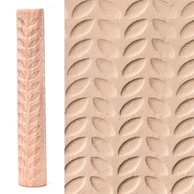 Load image into Gallery viewer, Wooden Texture Rolling Pin Ceramic Pottery Art Embossed Rod Flower Pattern Mud Embossing Rolling Stick DIY Clay Craft Tool
