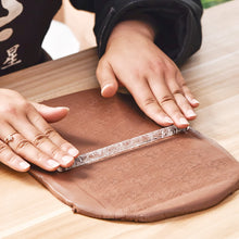 Load image into Gallery viewer, Acrylic Texture Rolling Pin Ceramic Pottery Art Embossed Rod Flower Pattern Mud Embossing Rolling Stick DIY Clay Craft Tool
