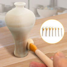 Load image into Gallery viewer, Multifunction Wool Hair Brush for Pottery Moisturizing Glazing Brush DIY Sculpture Dust Cleaning Soft Hair Brush
