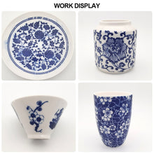 Load image into Gallery viewer, Pottery Art Transfer Paper Underglaze Paper Ceramics Clay Flower Paper Blue and White Porcelain Decal Paper 47*35CM
