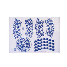 Load image into Gallery viewer, Pottery Art Transfer Paper Underglaze Paper Ceramics Clay Flower Paper Blue and White Porcelain Decal Paper 47*35CM
