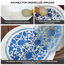 Load image into Gallery viewer, Pottery Art Transfer Paper Underglaze Paper Ceramics Clay Flower Paper Blue and White Porcelain Decal Paper 47*35CM

