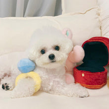 Load image into Gallery viewer, Creative Plush Engagement Ring Toy Pet Stuffed Diamond Ring Toy Squeaky Chew Molar Toys Soft Chewing Toys Pet Supplies
