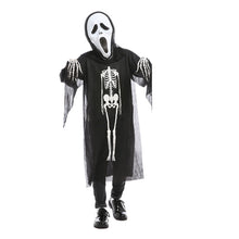 Load image into Gallery viewer, Halloween Scary Costume Grim Reaper Costume for Boys Kids Costume with Gloves Mask Masquerade Cosplay Party Props
