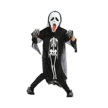 Load image into Gallery viewer, Halloween Scary Costume Grim Reaper Costume for Boys Kids Costume with Gloves Mask Masquerade Cosplay Party Props
