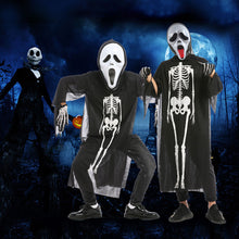 Load image into Gallery viewer, Halloween Scary Costume Grim Reaper Costume for Boys Kids Costume with Gloves Mask Masquerade Cosplay Party Props
