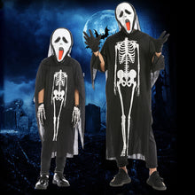 Load image into Gallery viewer, Halloween Scary Costume Grim Reaper Costume for Boys Kids Costume with Gloves Mask Masquerade Cosplay Party Props
