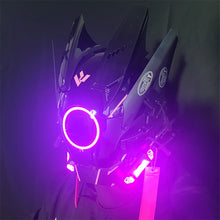 Load image into Gallery viewer, Cyberpunk LED Mask Technology Sense Cyberpunk Luminous Mask Helmet Science Fiction Helmet Mechanical Helmet Role Play Music Festival
