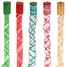 Load image into Gallery viewer, 6.3cm Width Christmas Ribbon Printed Christmas Organza Ribbon For Handmade Wrapping Gift Christmas Decoration DIY Gift Packing
