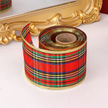 Load image into Gallery viewer, 6.3cm Width Christmas Ribbon Printed Christmas Organza Ribbon For Handmade Wrapping Gift Christmas Decoration DIY Gift Packing
