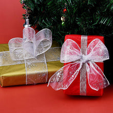 Load image into Gallery viewer, 6.3cm Width Christmas Ribbon Printed Christmas Organza Ribbon For Handmade Wrapping Gift Christmas Decoration DIY Gift Packing
