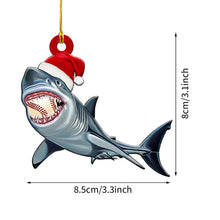 Load image into Gallery viewer, Cute Shark Christmas Ornaments Hanging Christmas Tree Pendant Decorations Backpack Pendant Gift For Home Xmas New Year Navidad Natal Gifts
