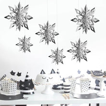 Load image into Gallery viewer, 6PCS Frozen Party Snowflakes Christmas Decoration 3D Hollow Snowflake Paper Garlands Ornament Fake Snow Winter Decorations for Home
