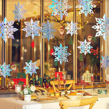 Load image into Gallery viewer, 6PCS Frozen Party Snowflakes Christmas Decoration 3D Hollow Snowflake Paper Garlands Ornament Fake Snow Winter Decorations for Home
