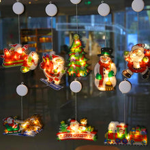 Load image into Gallery viewer, Navidad Christmas Decoration Santa Claus Elk LED Light Suction Cup Window Pendant Lamp Xmas New Year 2024 Home Decor
