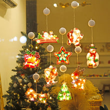 Load image into Gallery viewer, Navidad Christmas Decoration Santa Claus Elk LED Light Suction Cup Window Pendant Lamp Xmas New Year 2024 Home Decor
