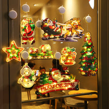 Load image into Gallery viewer, Navidad Christmas Decoration Santa Claus Elk LED Light Suction Cup Window Pendant Lamp Xmas New Year 2024 Home Decor
