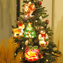 Load image into Gallery viewer, Navidad Christmas Decoration Santa Claus Elk LED Light Suction Cup Window Pendant Lamp Xmas New Year 2024 Home Decor
