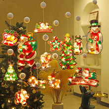 Load image into Gallery viewer, Navidad Christmas Decoration Santa Claus Elk LED Light Suction Cup Window Pendant Lamp Xmas New Year 2024 Home Decor
