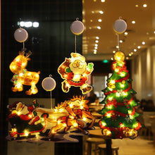 Load image into Gallery viewer, Navidad Christmas Decoration Santa Claus Elk LED Light Suction Cup Window Pendant Lamp Xmas New Year 2024 Home Decor
