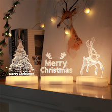 Load image into Gallery viewer, 3D Christmas Decoration Santa Claus Elk LED Night Light Decoration Bedroom Decor Fancy Lighting Xmas New Year 2024
