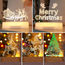 Load image into Gallery viewer, 3D Christmas Decoration Santa Claus Elk LED Night Light Decoration Bedroom Decor Fancy Lighting Xmas New Year 2024
