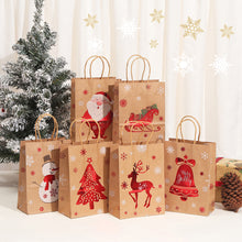 Load image into Gallery viewer, Christmas Gift Bag Christmas Kraft Paper Bags Candy Cookie Packaging Bag New Year Party for Snack Present Packing Xmas Bag
