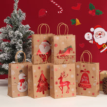 Load image into Gallery viewer, Christmas Gift Bag Christmas Kraft Paper Bags Candy Cookie Packaging Bag New Year Party for Snack Present Packing Xmas Bag
