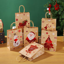Load image into Gallery viewer, Christmas Gift Bag Christmas Kraft Paper Bags Candy Cookie Packaging Bag New Year Party for Snack Present Packing Xmas Bag
