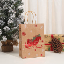 Load image into Gallery viewer, Christmas Gift Bag Christmas Kraft Paper Bags Candy Cookie Packaging Bag New Year Party for Snack Present Packing Xmas Bag
