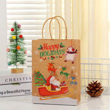 Load image into Gallery viewer, Christmas Gift Bag Christmas Kraft Paper Bags Candy Cookie Packaging Bag New Year Party for Snack Present Packing Xmas Bag
