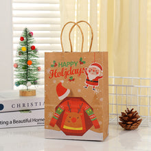 Load image into Gallery viewer, Christmas Gift Bag Christmas Kraft Paper Bags Candy Cookie Packaging Bag New Year Party for Snack Present Packing Xmas Bag
