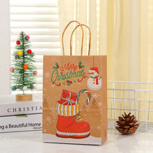 Load image into Gallery viewer, Christmas Gift Bag Christmas Kraft Paper Bags Candy Cookie Packaging Bag New Year Party for Snack Present Packing Xmas Bag
