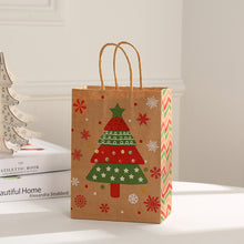 Load image into Gallery viewer, Christmas Gift Bag Christmas Kraft Paper Bags Candy Cookie Packaging Bag New Year Party for Snack Present Packing Xmas Bag
