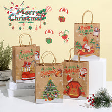 Load image into Gallery viewer, Christmas Gift Bag Christmas Kraft Paper Bags Candy Cookie Packaging Bag New Year Party for Snack Present Packing Xmas Bag
