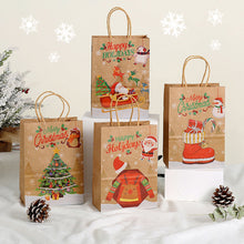 Load image into Gallery viewer, Christmas Gift Bag Christmas Kraft Paper Bags Candy Cookie Packaging Bag New Year Party for Snack Present Packing Xmas Bag
