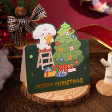 Load image into Gallery viewer, 10Pcs/Lot Christmas Greeting Cards Santa Claus Snowman Gift Cards Mini Christmas Blessing Greeting Cards Xmas Postcards New Year 2024
