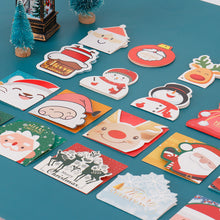 Load image into Gallery viewer, 20/24 Pcs/Lot Christmas Greeting Card Kids Mini Christmas Blessing Greeting Cards Envelope New Year Postcard Gift Card Xmas Party
