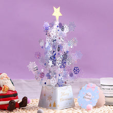 Load image into Gallery viewer, 3D Shining Bling Christmas Tree Pop Up Greeting Cards With Envelope Blessing Message Postcard For Xmas New Year Gifts
