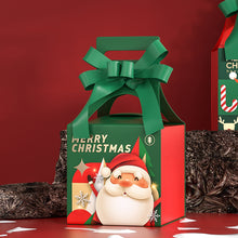 Load image into Gallery viewer, Merry Christmas Eve Apple Box Bow Ribbon Candy Case Santa Claus Gift Packaging Box Xmas New Year Party Decor Supplies
