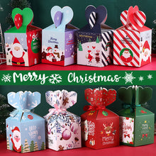 Load image into Gallery viewer, Merry Christmas Eve Apple Box Bow Ribbon Candy Case Santa Claus Gift Packaging Box Xmas New Year Party Decor Supplies
