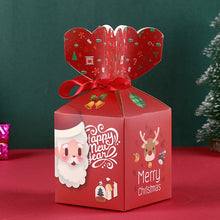 Load image into Gallery viewer, Merry Christmas Eve Apple Box Bow Ribbon Candy Case Santa Claus Gift Packaging Box Xmas New Year Party Decor Supplies
