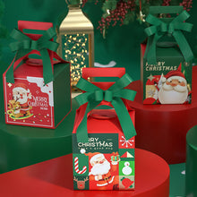 Load image into Gallery viewer, Merry Christmas Eve Apple Box Bow Ribbon Candy Case Santa Claus Gift Packaging Box Xmas New Year Party Decor Supplies
