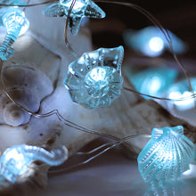 Load image into Gallery viewer, Ocean Series Seashells String Light Hanging Lamp Decorative For Party Wedding Christmas Decor Xmas Tree Ornament Holiday Lighting
