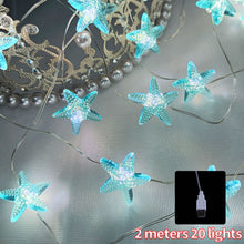 Load image into Gallery viewer, Ocean Series Seashells String Light Hanging Lamp Decorative For Party Wedding Christmas Decor Xmas Tree Ornament Holiday Lighting
